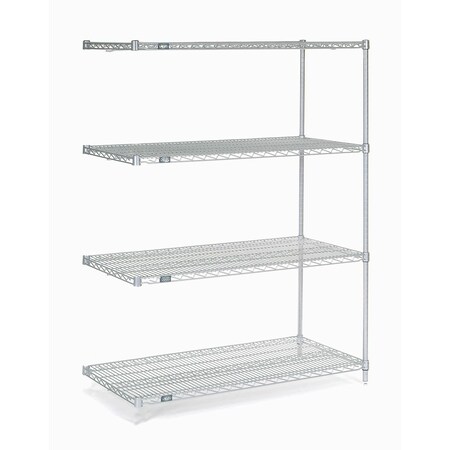 Nexel Wire Shelving Add-On, Poly-Z-Brite, 48W x 14D x 63H A14486Z